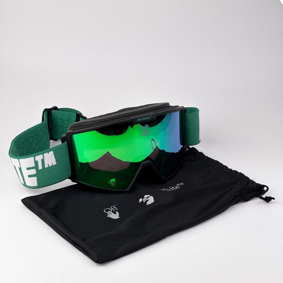 Off-White Ski Goggles – Black/Green Frame with Green Mirror Lens | Model OERI055 - Picture 10 of 11